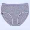 Ropa interior de algodón de color sólido para mujer, simple para estudiante, alta elasticidad, cómoda, transpirable, levanta glúteos, calzones de talla grande de talle medio