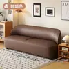 Sofá estreito para apartamentos pequenos, de dois e três lugares, simples e economizador de espaço para salas de estar, lojas de roupas e apartamentos de aluguel, com estofamento em couro de pata de gato