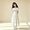 Conjunto Casual Simple de Falda Larga Estilo Femenino para Niñas Mayores, Nuevo Conjunto Coreano de Dos Piezas Dulce de Verano