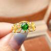 Anel largo s925 prata incrustada com asche natural quadrado diopside 5*5 moda ao vivo nicho Joker