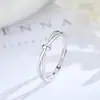 Anillos de Pareja Doble Nudo Mobius para Hombres y Mujeres, Diseño Ins, Anillo Abierto Simple, Venta al por Mayor, Lujo Ligero, Nicho