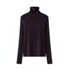 Lavável à máquina60 pontosShimadzu18 pontosGola alta100% lãTricôCamisa base para mulheresCamisa base fina de outono