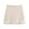 Roupas Europeias e Americanas Transfronteiriças para Mulheres Aliexpress Ins Venda Quente Jaqueta de Tricô Decorada com Laço e Saia Mini de Tricô