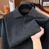 Nueva Colección Otoño/Invierno [En Stock] Suéter Grueso para Hombre con Media Cremallera Cuello Alto Estilo Papá Tejidos