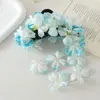 Pinza para el pelo floral estilo vacacional, pinza lateral estilo chino nuevo, accesorio para el pelo atmosférico estilo antiguo, tocado de foto súper de hada, flores artificiales