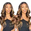 Peluca con Lace Front para Mujeres Europeas y Americanas, Cabello Largo Rizado de Color Degradado, Ondas Grandes, Peluca de Fibra de Alta Temperatura al por Mayor