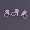 Accesorios de joyería DIY, cuentas esmeriladas, clip en forma de U, clip de oreja de plástico invisible sin perforaciones, clip de oreja de resina transparente para PC, venta al por mayor
