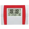 Reloj de Pared Calendario Perpetuo Despertador para Sala de Estar y Dormitorio, Reloj de Pared LCD Silencioso Creativo con Temperatura