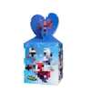Caja de dulces con estampado de dibujos animados para decoración de fiestas infantiles, caja de refrigerios, caja de embalaje variada, caja de manzana, 6 piezas