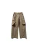 Pantalones de Trabajo Resistentes de Color Sólido con Múltiples Bolsillos Estilo Retro Americano Nanxia para Hombre, Nuevos Pantalones Casuales Rectos Sueltos de Otoño