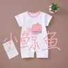 Selección PremiumMameluco de Manga Corta sin Costuras para Bebé Verano Algodón Delgado Pijama para Bebé Recién Nacido Famoso en Internet Traje para Gatear