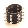 Direto da fábrica Europeu e Americano punk não-mainstream pulseira exagerada afunilada rebite pontiagudo pulseira de couro de três fileiras