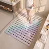 Tapete de drenaje cuadrado perforado para regadera, tapete antideslizante para pies de niños, tapete de piso de PVC específico para ducha de baño, resistente a la suciedad, separador de agua