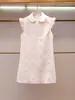 Vestido de Verano de Alta Gama para Mujer Estilo Francés Elegante Inspirado en Chanel Adelgazante Bordado con Cuentas Cuello Peter Pan Mangas Acampanadas