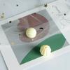 Cor de doce de macaron de primavera e verão abóbora acrílico contas redondas DIY joias feitas à mão brincos acessórios material