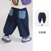 Calças de moletom forradas para meninos, calças de moletom grossas para outono e inverno, calças para esportes ao ar livre, roupas infantis, calças da moda para meninos e meninas