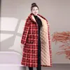 Chamarra de Algodón Gruesa y Cálida con Capucha de Franela Extra Larga Acolchada con Forro de Felpa Ropa de Trabajo Invierno Ropa para el Hogar Mujer