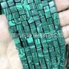 Cuentas cuadradas sueltas de 6 mm, ágata de cristal, piedra emperador, ojos de tigre, cuentas cuadradas de oro verde, accesorios de joyería, cuentas cuadradas semiacabadas