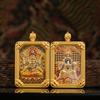 Colgante Thangka de los Ocho Guardianes de la Montaña Wutai, Colgante de Doble Cara con Dragón Tridimensional Wuye Benmingfo, Equipaje