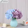 Flores Artificiales 3 Piezas 1 Ramo Hortensia Flores Falsas de Seda Flor Falsa Artificial Ramo de Hortensia Decoración de Mesa Auxiliar de Sala de Estar Arreglo Floral