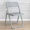 Suministro de Fábrica Silla Plegable Hogar Moderna Plástico Silla para Fotos Dormitorio Oficina Reunión Entrenamiento Silla con Respaldo Taburete