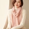 Bufanda de cachemira para mujer 100% cachemira pura 2023 otoño e invierno nueva bufanda cálida de punto de moda de color puro