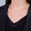 Cadena de acero inoxidable exclusiva para comercio exterior, collar clásico de forma O de 1.3 mm de ancho, joyería de moda, regalo de cumpleaños para mujer, gargantilla