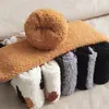 Meias de Lã Coral Espessas Meias de Tapete Meias de Dormir Patas de Gato Lua Meias Quentes Meias de Casa Inverno