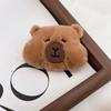 Adorable diadema de ala ancha con clip de agarre de peluche Capibala de alta calidad para otoño e invierno, nueva diadema para mujer 2024