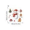 Natal Kawaii Boneco de Neve Homem de Gengibre Adesivos Celebração de Feriado Porta Janela Decorações de Festa Filme Transparente Eletrostático