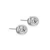 Brincos de Prata Esterlina S925 com Diamantes Redondos Montados Estilo Clássico Japonês e Coreano Personalizados Banhados a Ouro Brincos de Entrada de Luxo Estilo Ins para Homens e Mulheres