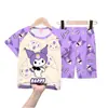 Pijama Infantil 2026 Verão Manga Curta Shorts para Crianças Maiores, Conjuntos de Desenho para Meninos, Roupas Fofas para Casa para Meninas