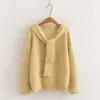 Otoño 2026 Estilo Coreano Estilo Universitario Bufanda de Piña Suéter de Punto Trenzado Abrochado Abrigo para Mujer