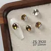 Brilhantes K9 Sem Base Cor Champagne Maillard Pedras Strass para Unhas Retangular Oval Bola Acabada Decoração de Unhas Diamantes