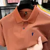 Nueva camiseta de algodón para hombre de verano, casual de negocios, color liso, versátil, elegante, polo con cuello, holgada y transpirable