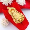 Collar con colgante de Guanyin de oro y arena de Vietnam con explosiones en vivo de mano rápida para hombres y mujeres, colgante de Buda Maitreya en llamas para un uso prolongado.