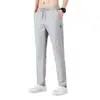 Pantalones Casuales de Verano para Hombre, Simples, de Secado Rápido, Cruzados, de Seda Helada, Delgados, Modernos, Versátiles, Holgados, Deportivos, Largos para Hombre