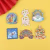 Decoração para Casa Cultural e Criativa, Popular em Cidades, Ímãs de Geladeira de Metal Chineses, Atacado Personalizado, Atrações Icônicas, Pontos Turísticos, Lembranças Especiais