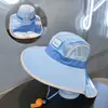 Chapéu capa de proteção solar infantil para o verão, aba larga proteção para o pescoço, proteção UV, chapéu de sol de desenho animado respirável para bebês meninos e meninas