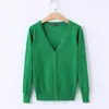 Fabricante Primavera y Otoño 2024 Estilo Coreano Prendas de Punto Nuevas Ropa de Punto para Mujer Cárdigan Chal Manga Larga Cuello en V Corta Exterior