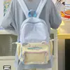 Mochila Nueva de Aspecto Elegante para Niñas, Versión Coreana de Bolsa de Dolor de Dibujos Animados, Mochila Escolar Linda de Gran Capacidad para Estudiantes de Secundaria