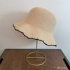 Chapéu de Pescador Vazado Estilo Chanel Primavera e Verão Feminino Estilo Coreano Elegante Versátil Chapéu Bucket Moda Cúpula Chapéu Bacia Trançado
