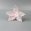 Flores Artificiais de Natal Transfronteiriças, Presentes de Natal, Flores para Decoração de Árvore de Natal, Decorações de Natal para Festas, Flores Artificiais Falsas