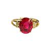 Anillo de Rubí Cultivado de Guan Yu Corindón Rojo Anillo en Forma de Corazón Joyería para Mujer Venta al por Mayor Dropshipping S4012405