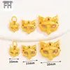 Pingente Antigo de Liga de Ouro Máscara de Raposa Recortada Raposa em Chamas Colar Pulseira Pingente DIY Joias de Moda Feitas à Mão