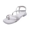 Sandalias Planas de Mujer 2025 Verano Nuevo Estudiante Estilo Coreano Moda Correa Cruzada Punta Elegante Playa Zapatos Romanos