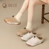 Sapatos Femininos Gongyang 2026 Inverno Novos Quentes com Forro de Lã Meia-Abertos Chinelos Casuais Versáteis Sapatos de Casa para Mulheres