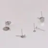 Broches para Orejas de Acero Inoxidable con Cabeza Plana, Broches de Cabeza Redonda, Accesorios para Pendientes Hechos a Mano DIY, Tachuelas para Orejas con Base Plana de Perla al por Mayor