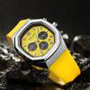 Reloj Megir para Hombre Cronógrafo Multifunción Calendario Cuadrado Moda Deportivo Reloj de Examen para Hombre 2215
