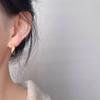 Pendientes de plata con diseño único y forma irregular de diamante para mujer, de metal, estilo frío, sencillos, elegantes y personalizados.